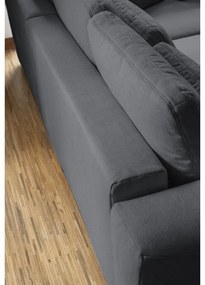 Тъмносив ъглов разтегателен диван (U-образен) Homely Tommy - Miuform