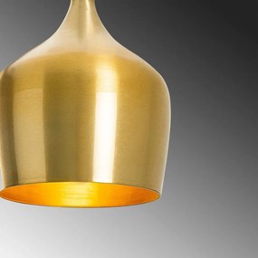 Висящо осветително тяло в златисто с метален абажур ø 22 cm Dodo – Opviq lights