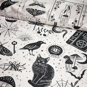 Черно-бежово единично спално бельо 135x200 cm Enchanted Witchcraft – Catherine Lansfield