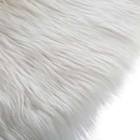 Детски килим atmosphera Fur, Бял, 90 cm
