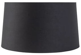 Абажур от памук черен 40/45/25 със златен интериор