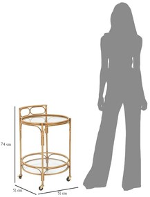 Метална маса за сервиране на колелца ø 51 cm Panama - Mauro Ferretti