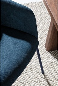 Сини тапицирани трапезни столове в комплект 2 бр. Aslin – MOME