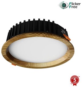 APLED - LED Лампа RONDO WOODLINE LED/6W/230V 3000K Ø 15 см пепел масивнo дървo