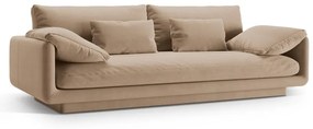 Бежов кадифен диван 220 cm Torino – Micadoni