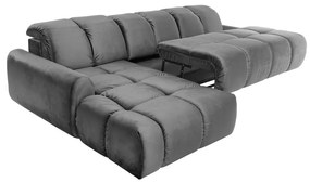 Тъмнорозов кадифен диван Devichy ъглов диван, десен ъгъл Tous - devichy