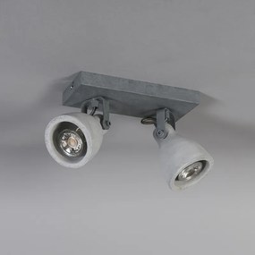 Индустриален прожектор сив бетон 2-светлина - Creto