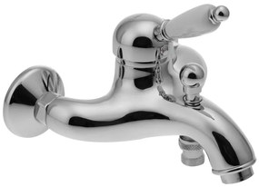 Стенна батерия за вана сребърна (2 изхода) Kirké White – Sapho