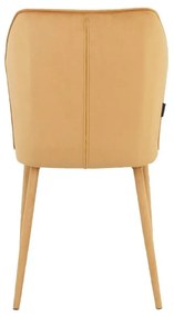 Жълти кадифени трапезни столове в комплект от 2 бр. Wilma – Støraa