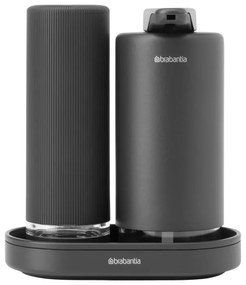 Комплект 2 бр дозатори Brabantia SinkStyle 1008504,  Подходящи за препарати за ръце и съдове, 200 мл, Минерализирано покритие, Тъмносив