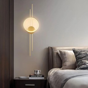 СТЕННА ЛАМПА LED APP1781-W BRUSH GOLD