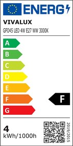 LED крушка VIVALUX Flick Opal LED, 4W, E27, 3000К