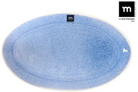 Плато овал LA MEDITERRANEA Calobra Blue, 34x21 cm, порцелан