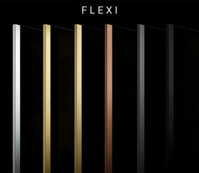 Параван за душ Rea Flexi Grey / Brush Gold 120
