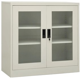 335931 vidaXL Офис шкаф, светлосив, 90x40x90 см, стомана