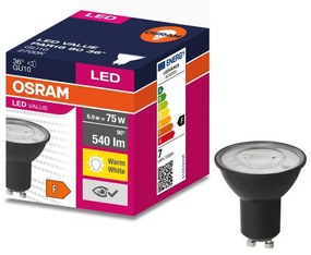 LED Крушка VALUE PAR16 GU10/6,9W/230V 2700K 36° черен - Ledvance