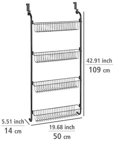 Черен висящ органайзер за кухненски врати - Wenko