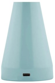 Светлосиня LED затъмняваща се настолна лампа с метален абажур (височина 20,5 cm) Rachel – Leitmotiv