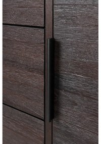 Кафяв нисък скрин от масивно тиково дърво 135x82 cm Webster – White Label