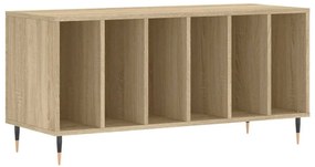 831743 vidaXL Шкаф за винилови плочи сонома дъб 100x38x48 см инженерно дърво