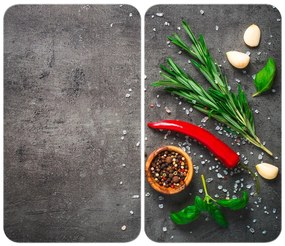 Капаци за печка в комплект от 2 броя от закалено стъкло 52x30 cm Rosemary - Maximex