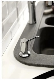 Матово черен пластмасов дозатор за сапун за вграждане 350 ml – Sapho