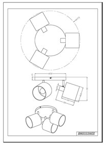 Бяло осветително тяло за таван Tommy – Trio