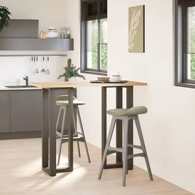 4013103 vidaXL Крака за бар маса, Т-образни, 2 бр., черни, 50x35x(110-111) см, стомана