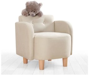 Кремав детски фотьойл Volie – Artie