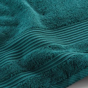 Тъмнозелена памучна хавлиена кърпа от тери 70x130 cm Tendresse – douceur d'intérieur