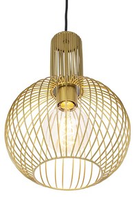 Дизайнерски висящ аплик златен - Wire Whisk