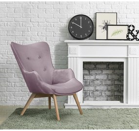 Кадифено кресло лавандула Niko – Ropez