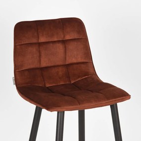 Бар столове от кадифе в цвят коняк в комплект от 2 броя 94 см Jelt - LABEL51
