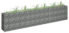 145638 vidaXL Габион повдигната леха, поцинкована стомана, 270x30x60 cм
