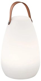 LED настолна лампа в бяло и кафяво (височина 26 cm) Ruby – Fischer &amp; Honsel