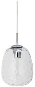 Висящо осветително тяло в сребрист цвят със стъклен абажур ø 20 cm Baele – Bloomingville
