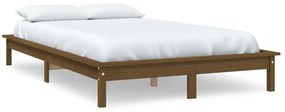 820559 vidaXL Рамка за легло меденокафява бор масив 180x200 см Super King