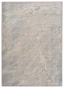 Сив и бежов килим от вискоза Margot Marble, 140 x 200 cm - Universal