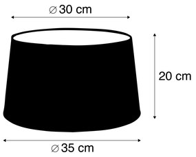 Ленен абажур кафяв кръгъл ъглов 35/30/18