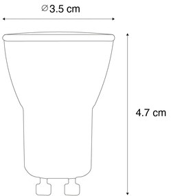 Комплект от 5 GU10 3-степенни димируеми LED крушки 35mm 4W 200 lm 2200K