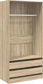 800606 vidaXL Гардероб, дъб сонома, 100x50x200 см, ПДЧ