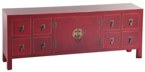 Червен нисък скрин 130x50,5 cm Oriente – Ixia