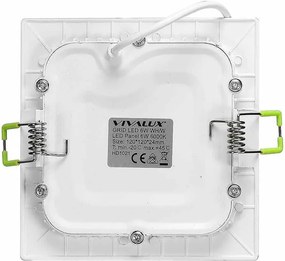 LED панел GRID, бял, 6W, 4000K