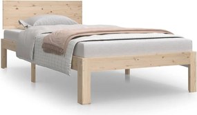 810460 vidaXL Рамка за легло, дърво масив, 90x190 см, Single