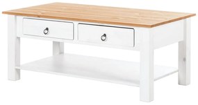 Масичка за кафе от бял бор с естествен плот Inda - Støraa