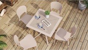 ТОДО Бежово - МОДЕРЕН СТОЛ ЗА КУХНЯ/ ГРАДИНА/ КАФЕНЕ (ВЕРТИКАЛНО ПОДРЕЖДАНЕ)