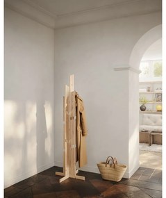 Стойка за връхни дрехи от масивен бор в естествен цвят 60x186 cm Keeper – Karup Design