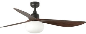 FARO 34362WT-11L-Вентилатор за таван OUTWOOD L 1xE27/15W кафяв/черен Ø 150 см WT IP44 + д.у.