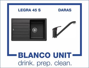 BLANCO LEGRA 45S и смесител BLANCO DARAS цвят Антрацит Промо пакет мивка със смесител