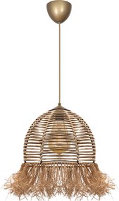 Varena E27 paper ceiling light in natural color Ø30x70см.
